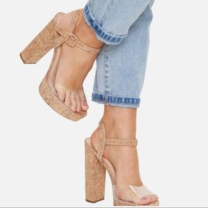clear platform sandal heels